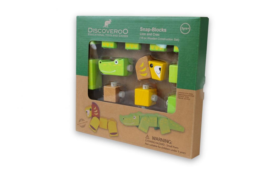 Discoveroo Snap Blocks Lion and Croc Aussie Toys Online