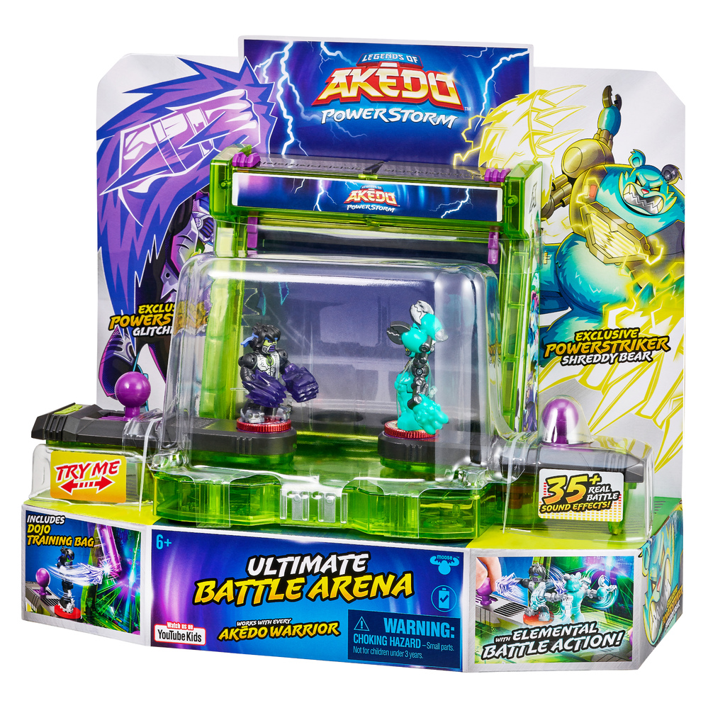 Akedo Powerstorm Ultimate Battle Arena With 35+ Battle Sound Effects And 2  Exclusive Battling Mini Figures, Boys, Ages 6+