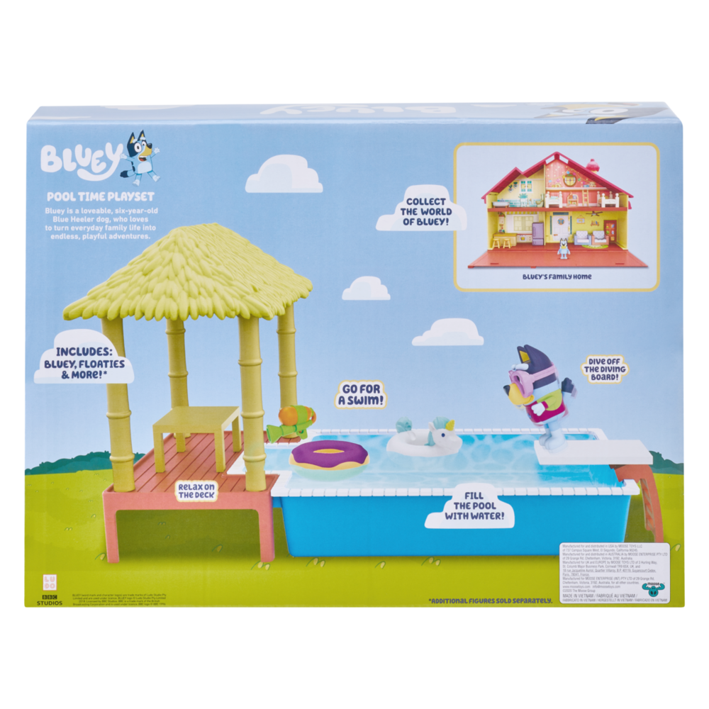 Bluey Pool Time Fun Playset Season 4 Aussie Toys Online