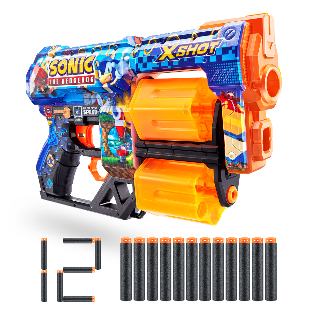 X-Shot Skins Dread Foam Dart Blaster by Zuru - Sonic the Hedgehog