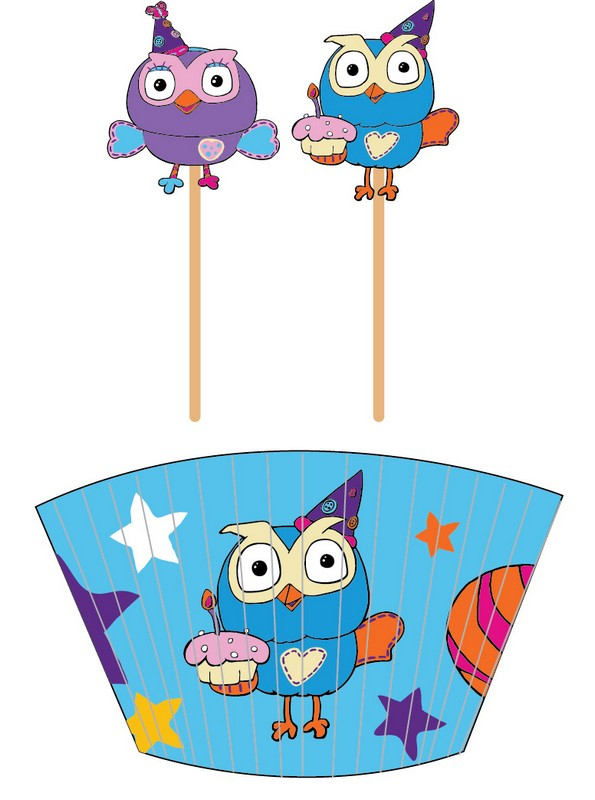 Abc Kids Giggle And Hoot Cupcake Cases And Picks 24 Pack Aussie