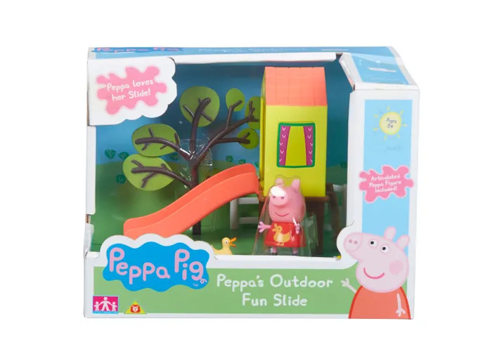 peppa pig outdoor fun slide playset