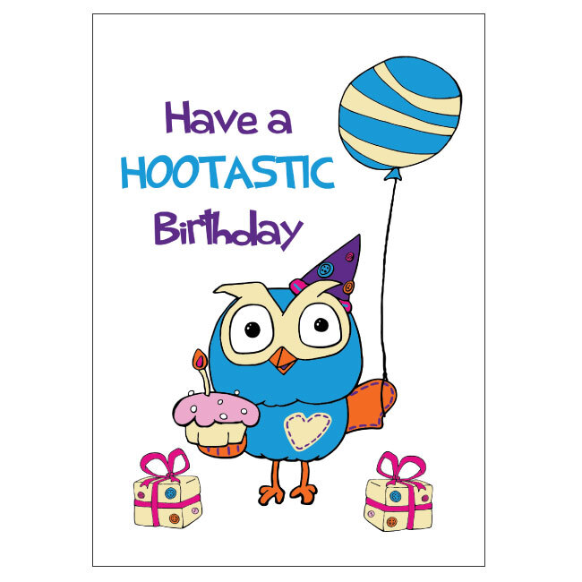 ABC Kids Hootastic Birthday Card 11cm x 15cm Giggle