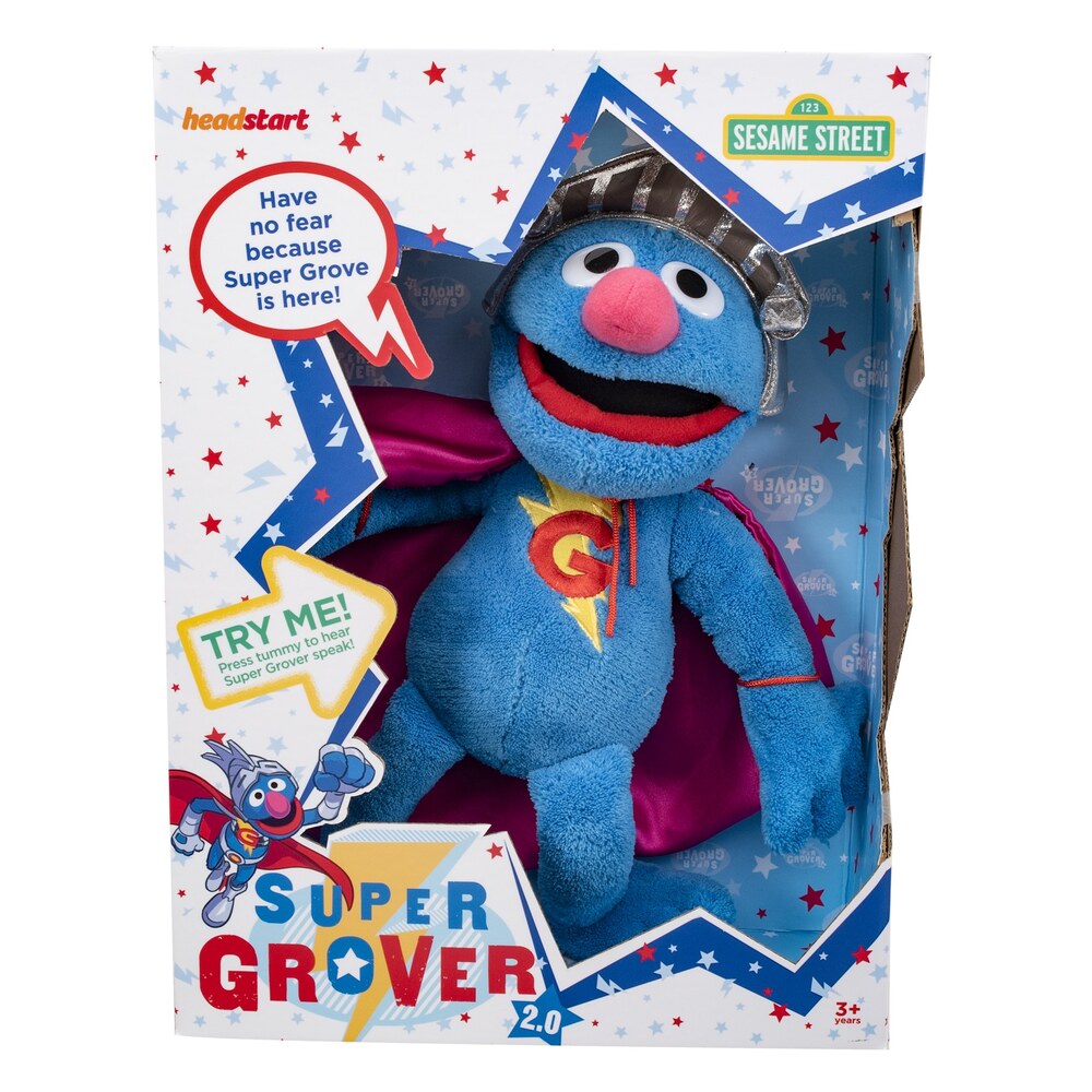 Sesame Street Super Grover Talking Plush Toy 35cm Aussie Toys Online
