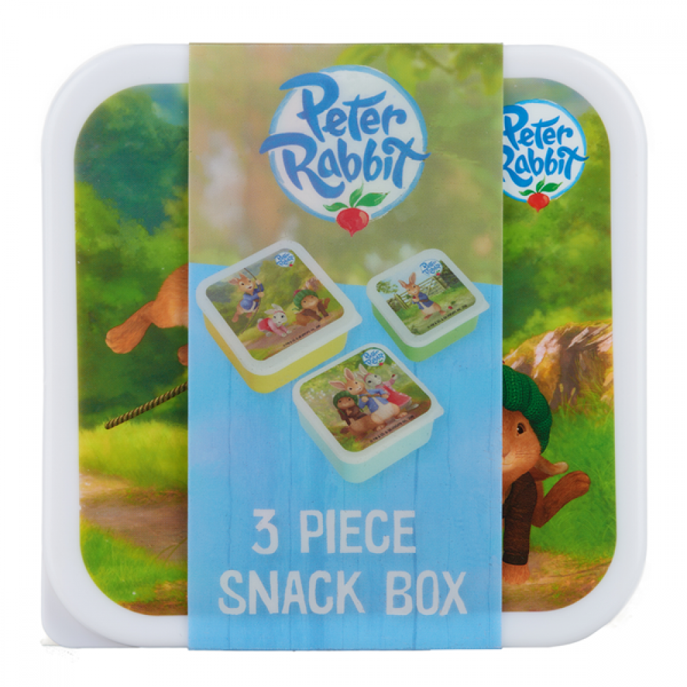 Peter Rabbit Animated 3 Piece Nesting Snack Box Set Lunch Box Peter Rabbit Animated 3 Piece Nesting Snack Box Set Lunch Box