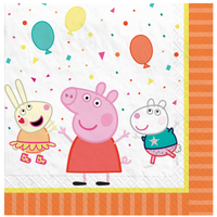 Peppa Pig Confetti Party Lunch Napkins - 16 Pack