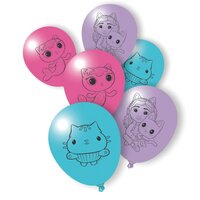 Gabby's Dollhouse 30cm Latex Balloons - 6 pack