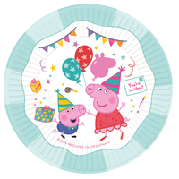 Peppa Pig 23cm Round Paper Plates - Pack of 8
