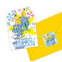 ABC Kids Bananas in Pyjamas Postcard Invitations with Envelopes 8 Pack