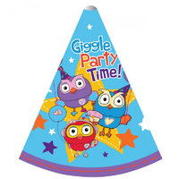 ABC Kids Giggle and Hoot Paper Cone Hats 15cm 8 Pack