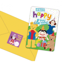ABC Kids Play School Postcard Invitations with Envelopes 8 Pack