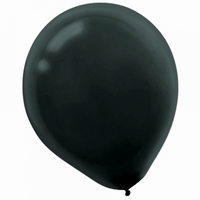 Helium Quality Latex Balloons 30cm Black 15 Pack