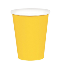 Paper Cups 266ml Yellow 20 Pack