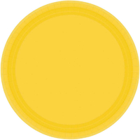 Paper Plates Round 20cm Yellow 8 Pack