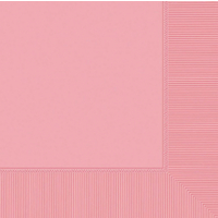 Lunch Napkins 2 Ply 33cm x 33cm Pink 20 Pack