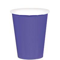 Paper Cups 266ml Purple 20 Pack