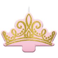 Disney Princess Once Upon A Time Glittered Crown Birthday Candle