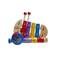 The Wiggles Mini Wood Music Set with Xylophone Recorder and Castanet