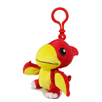 Dino Mights Pterodactyl Clip On Plush Toy 8cm Red