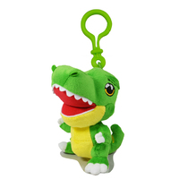 Dino Mights T-Rex Clip On Plush Toy 8cm Green