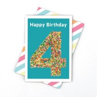 4 in Freckles Birthday Card
