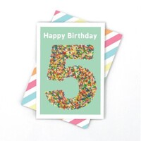 5 in Freckles Birthday Card