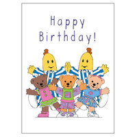 ABC Kids Bananas in Pyjamas and Friends Birthday Card 11cm x 15cm