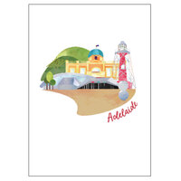City Life in Adelaide Greeting Card 11cm x 15cm