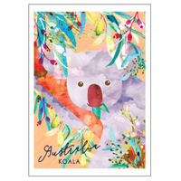 Among the Gum Trees Sleepy Koala Greeting Card 11cm x 15cm