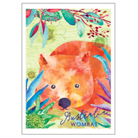 Among the Gum Trees Wombat Greeting Card 11cm x 15cm