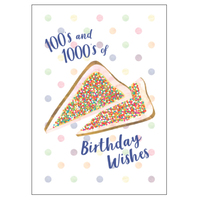 Matilda's Milk Bar Fairy Bread Wishes Birthday Card 11cm x 15cm