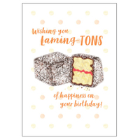 Matilda's Milk Bar Lamingtons Birthday Card 11cm x 15cm