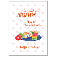 Matilda's Milk Bar Lifesavers Birthday Card 11cm x 15cm