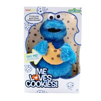 Sesame Street Cookie Monster Me Loves Cookies Talking Plush Toy 35cm