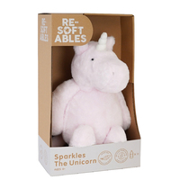Resoftables Sparkles the Unicorn Medium Plush Toy 32cm Pink