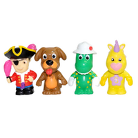 Wiggly Figurines - Shirley, Captain Feathersword, Dorothy and Wags - 4 Pack