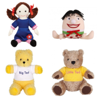 Play School Jemima Big Ted Little Ted Humpty Classic Beanie Plush Toys 4 Pack