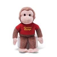 Curious George Beanie Soft Plush Toy Small 20cm with Red Shirt