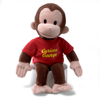 Curious George Soft Plush Toy Large 40cm Red Shirt