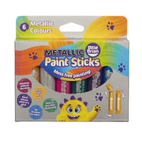 Little Brian Paint Sticks - Metallic (6 Assorted Colours)