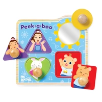 Ms. Rachel Wooden Peek-a-Boo Jumbo Peg Puzzle