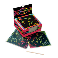 Melissa & Doug - Scratch Art Box of Rainbow Mini Notes