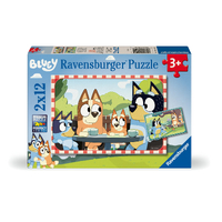 Bluey - Fun with Bluey 2 x 12 Piece Jigsaw Puzzles