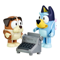 Bluey School Friends Bluey & Winton with Typewriter Figurines 2 Pack
