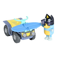 Bluey Beach Vehicle & Figure - Beach Quad With Bandit