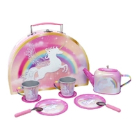 Pink Poppy - Unicorn Dreamer Tin Tea Set In Carry Case