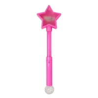 Pink Poppy - Magical Flashing Pink Star Light Up Wand