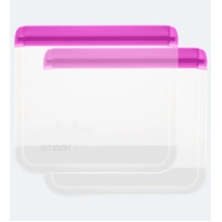 Smash Reusable Sandwich Pouch - 2 Pack - Pink