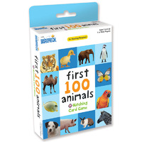 First 100 Matching Card Game – Animals