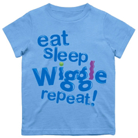 The Wiggles Eat, Sleep, Wiggle Repeat! Kids T Shirt Blue